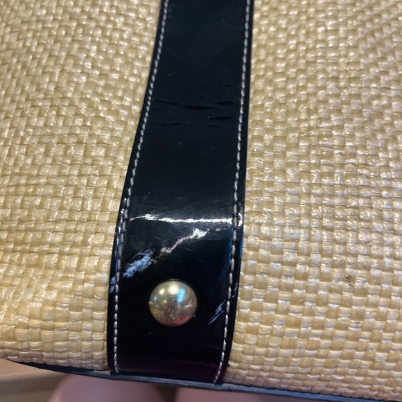 Coach Princess Street Raffia and Patent Leather Tote - Picture 9 of 17